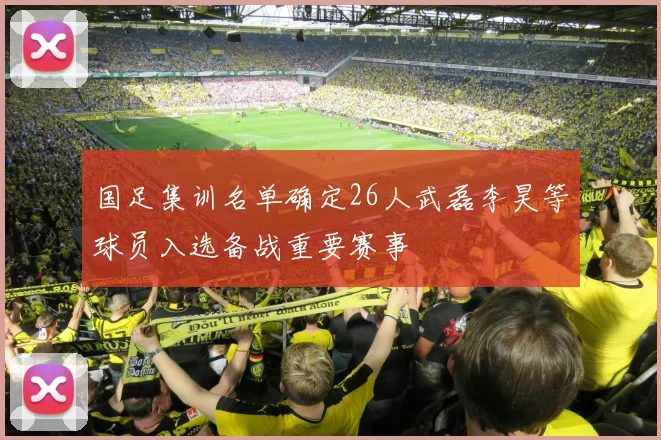国足集训名单确定26人武磊李昊等球员入选备战重要赛事